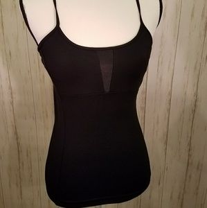 ALO Yoga Black Tank Top Built In Shelf Bra